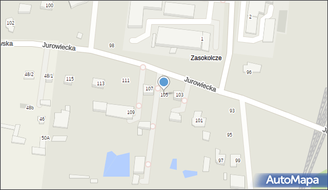 Wasilków, Jurowiecka, 105, mapa Wasilków