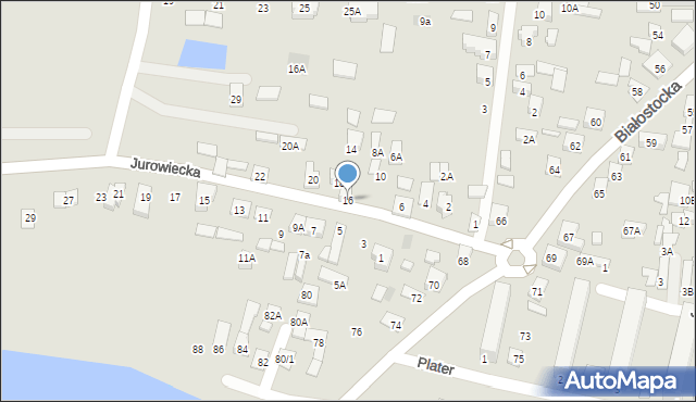 Wasilków, Jurowiecka, 16, mapa Wasilków