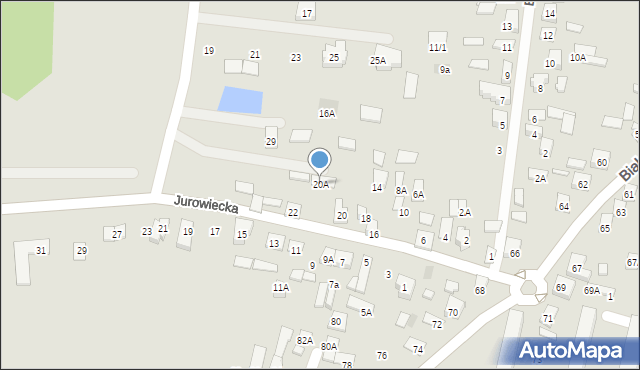 Wasilków, Jurowiecka, 20A, mapa Wasilków