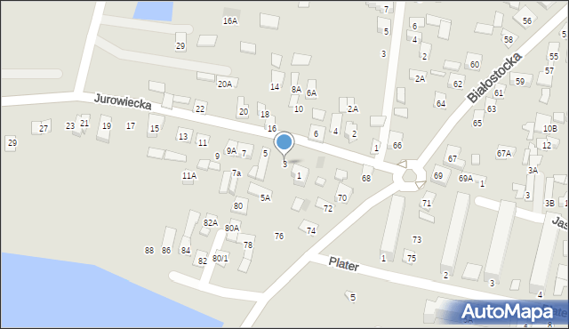 Wasilków, Jurowiecka, 3, mapa Wasilków