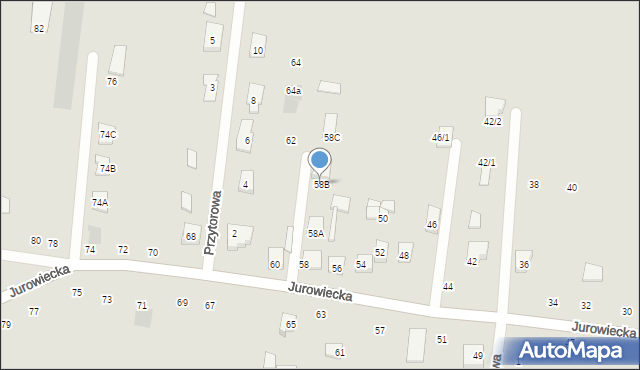 Wasilków, Jurowiecka, 58B, mapa Wasilków