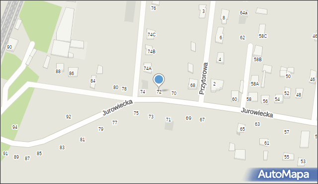 Wasilków, Jurowiecka, 72, mapa Wasilków