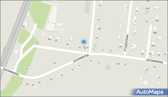 Wasilków, Jurowiecka, 78, mapa Wasilków