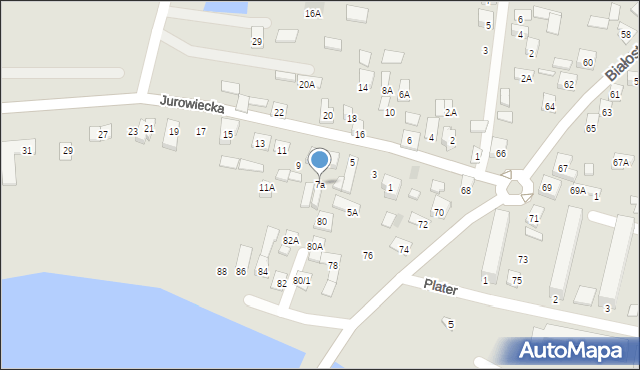 Wasilków, Jurowiecka, 7a, mapa Wasilków