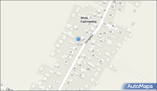 Wola Kalinowska, Jurajska, 23, mapa Wola Kalinowska