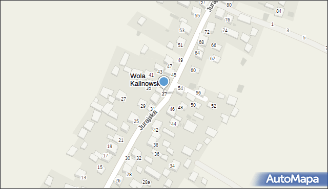 Wola Kalinowska, Jurajska, 37, mapa Wola Kalinowska