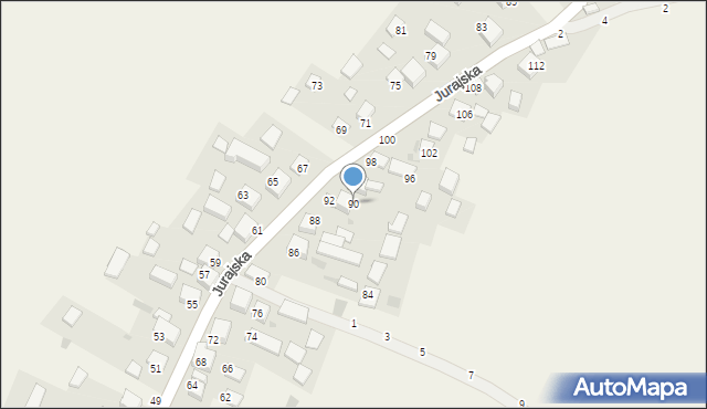 Wola Kalinowska, Jurajska, 90, mapa Wola Kalinowska