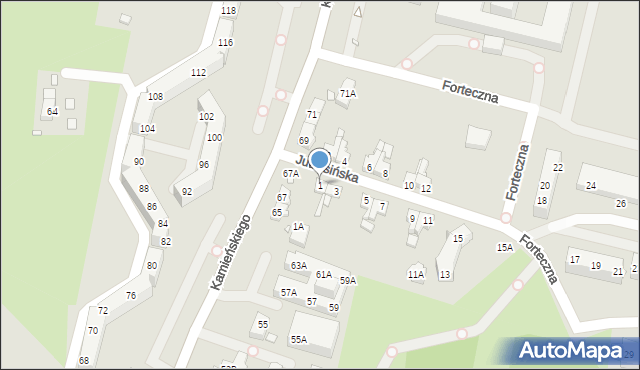 Wrocław, Jutrosińska, 1, mapa Wrocławia