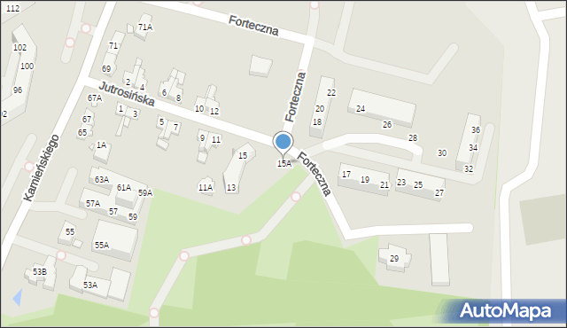 Wrocław, Jutrosińska, 15A, mapa Wrocławia