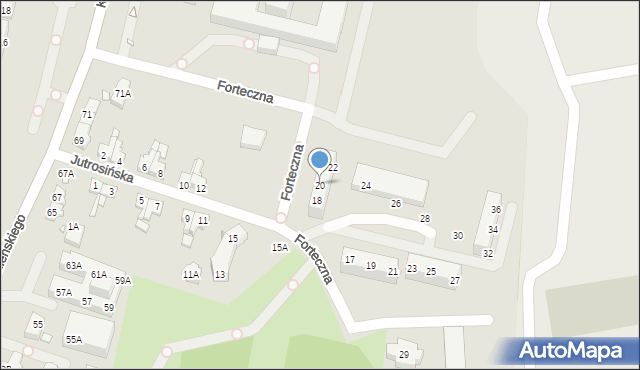 Wrocław, Jutrosińska, 20, mapa Wrocławia