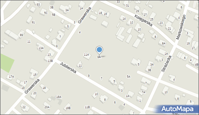 Wrocław, Jubilerska, 9A, mapa Wrocławia