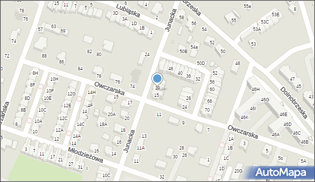 Wrocław, Junacka, 17, mapa Wrocławia