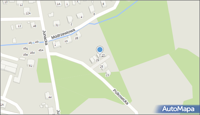 Wrocław, Junacka, 27b, mapa Wrocławia