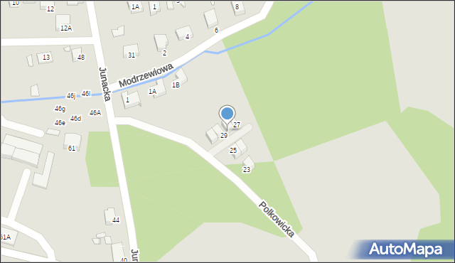 Wrocław, Junacka, 27c, mapa Wrocławia