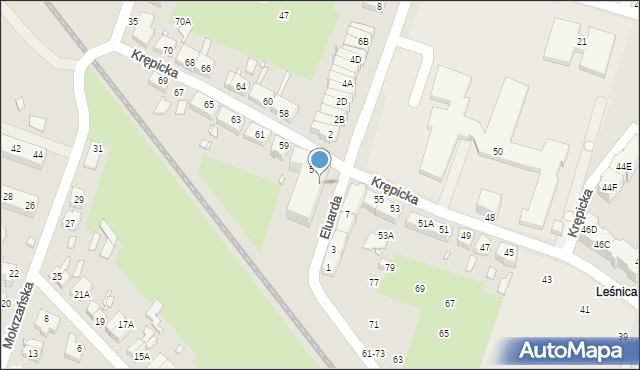 Wrocław, Junacka, 2aa, mapa Wrocławia