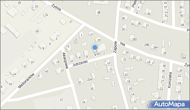 Wyszków, Jutrzenki, 4, mapa Wyszków