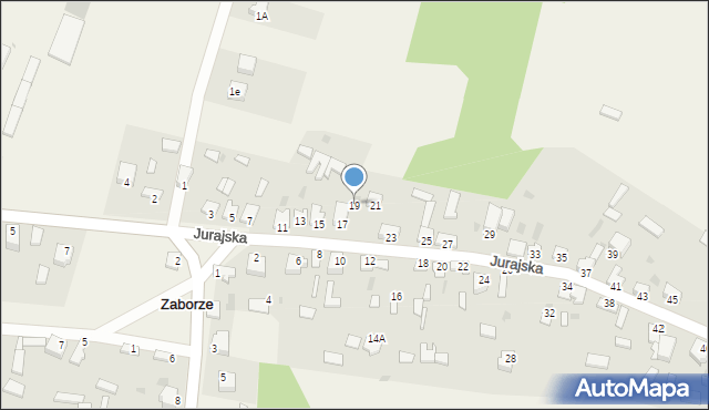 Zaborze, Jurajska, 19, mapa Zaborze