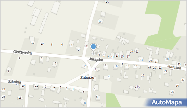 Zaborze, Jurajska, 3, mapa Zaborze