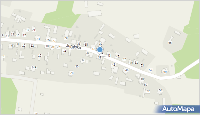 Zaborze, Jurajska, 38, mapa Zaborze