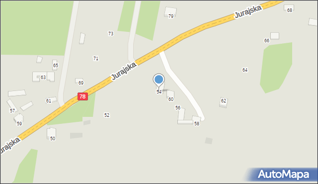 Zawiercie, Jurajska, 54, mapa Zawiercie