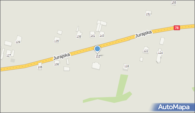 Zawiercie, Jurajska, 112, mapa Zawiercie