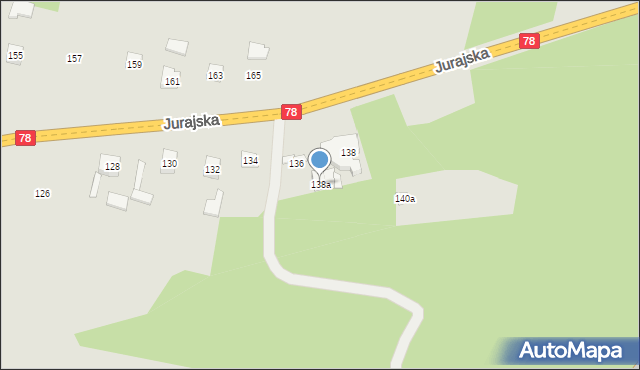 Zawiercie, Jurajska, 138a, mapa Zawiercie