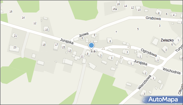 Żelazko, Jurajska, 7, mapa Żelazko