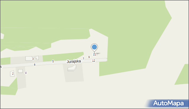 Zrębice, Jurajska, 11, mapa Zrębice