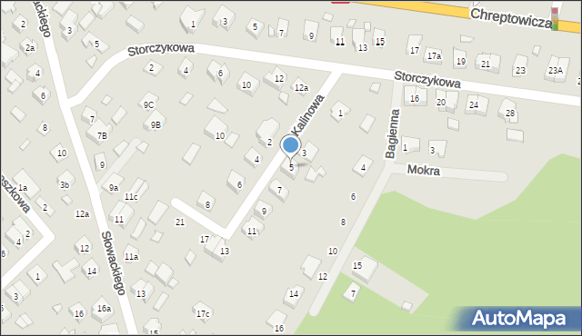 Augustów, Kalinowa, 5, mapa Augustów