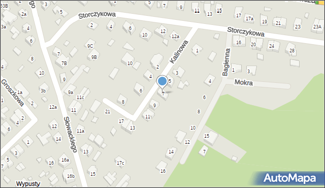 Augustów, Kalinowa, 7, mapa Augustów