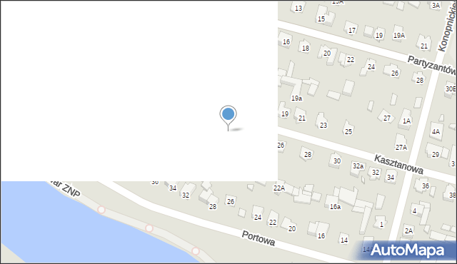 Augustów, Kasztanowa, 24c, mapa Augustów