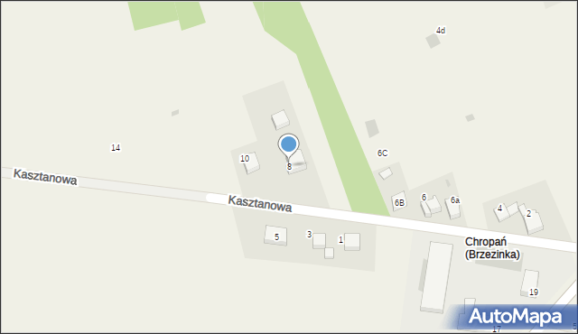 Babice, Kasztanowa, 8, mapa Babice