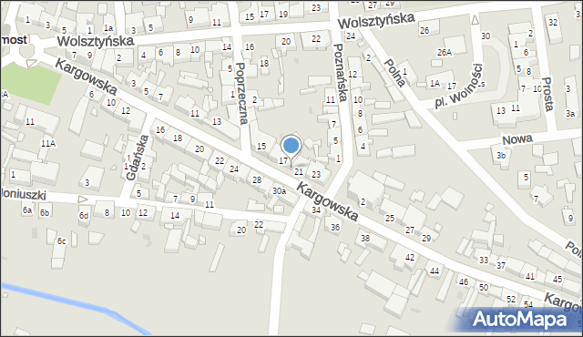 Babimost, Kargowska, 19, mapa Babimost