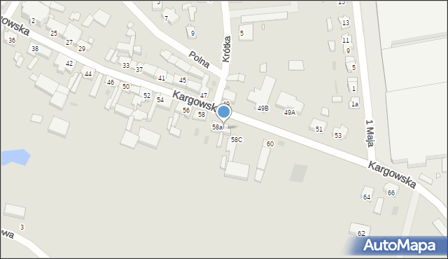 Babimost, Kargowska, 58b, mapa Babimost