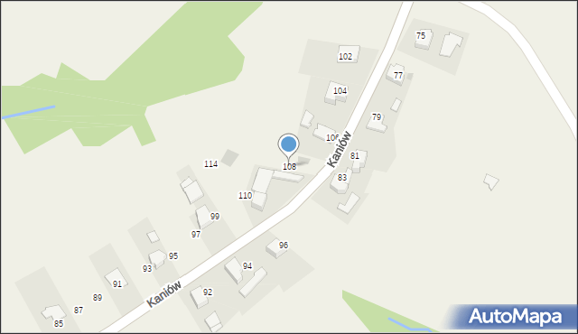 Bachowice, Kaniów, 108, mapa Bachowice