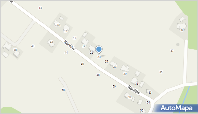 Bachowice, Kaniów, 23, mapa Bachowice