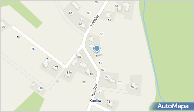 Bachowice, Kaniów, 59, mapa Bachowice