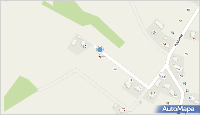 Bachowice, Kaniów, 78, mapa Bachowice