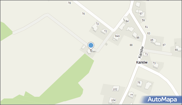 Bachowice, Kaniów, 82, mapa Bachowice