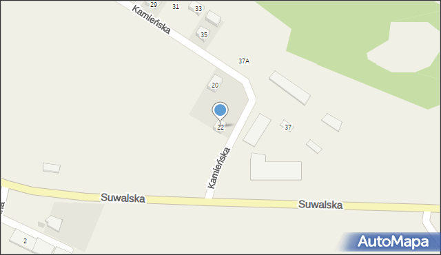 Bakałarzewo, Kamieńska, 22, mapa Bakałarzewo