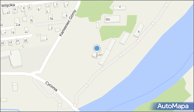 Barcice, Kamieniec Górny, 2, mapa Barcice