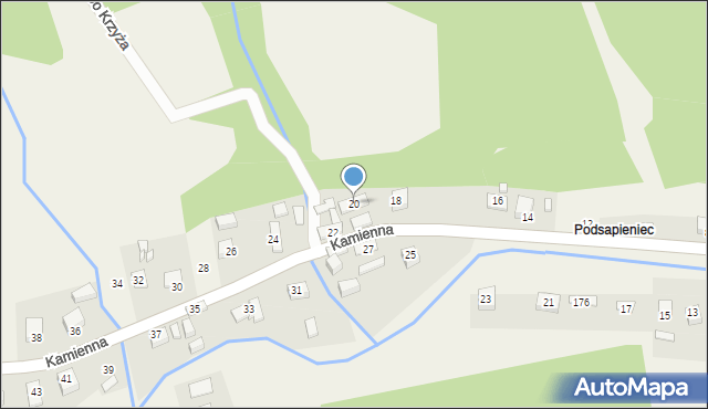 Barcice, Kamienna, 20, mapa Barcice