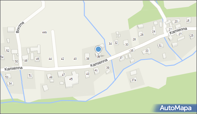 Barcice, Kamienna, 36, mapa Barcice