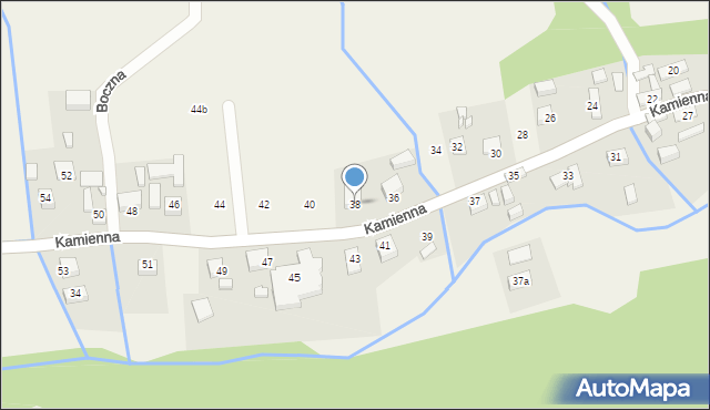 Barcice, Kamienna, 38, mapa Barcice