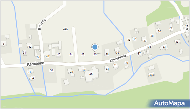 Barcice, Kamienna, 40, mapa Barcice