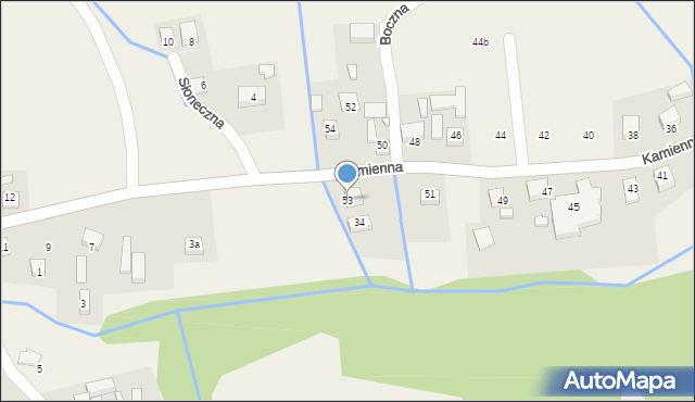 Barcice, Kamienna, 53, mapa Barcice