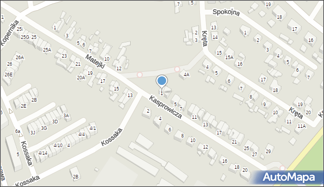 Barlinek, Kasprowicza Jana, 1, mapa Barlinek