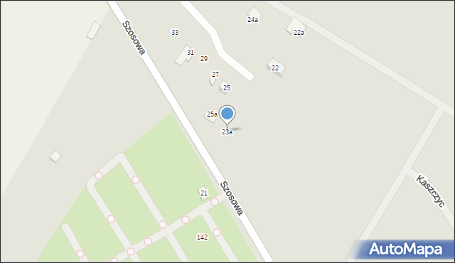Barlinek, Kaszczyc Romany, 23a, mapa Barlinek