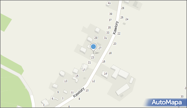 Będkowice, Kawiory, 25, mapa Będkowice