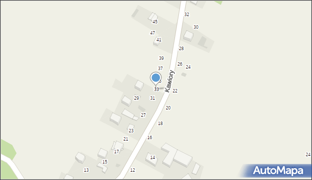 Będkowice, Kawiory, 33, mapa Będkowice